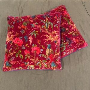 24x24 Velvet Boho Accent Pillow Case set of 2